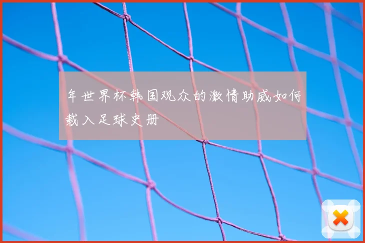 年世界杯韩国观众的激情助威如何载入足球史册